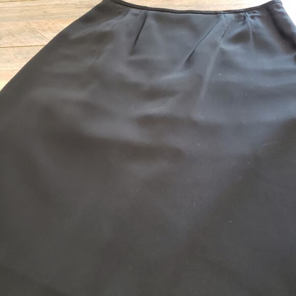 Kasper Black Knee Length Career Pencil Skirt 8P Minimal Capsule Office Basic - Picture 2 of 8